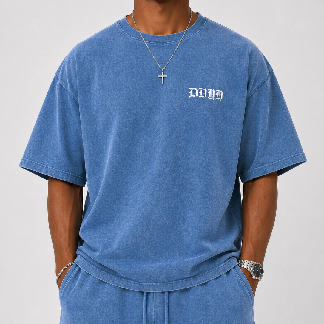 MENS- Snow Washed Oversized Cotton T-Shirt