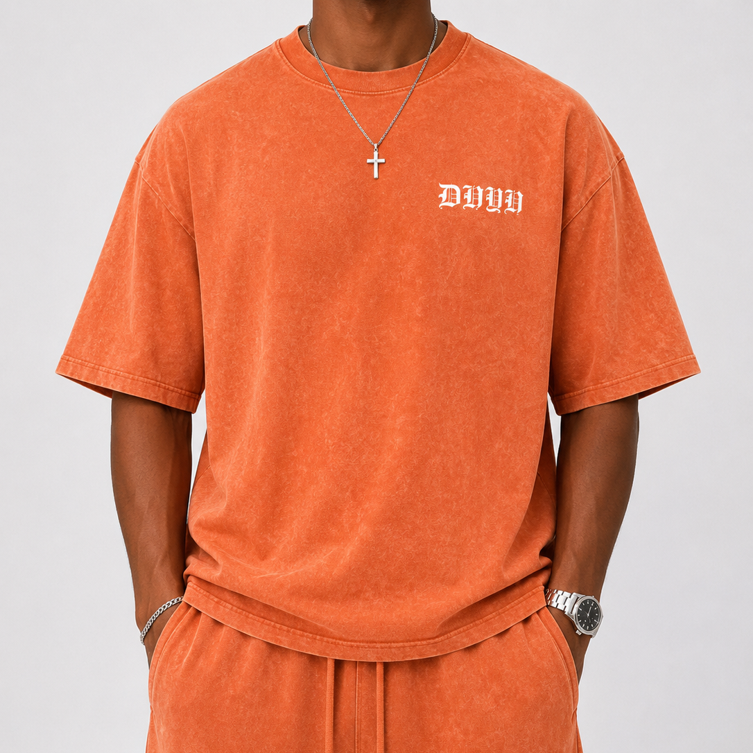 MENS- Snow Washed Oversized Cotton T-Shirt